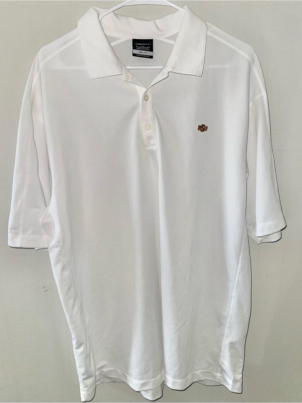 MSU Mustangs White Polo Shirt Nike Golf